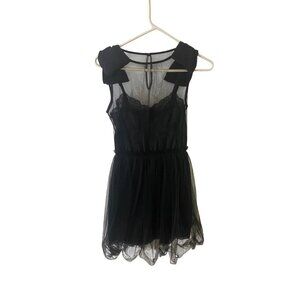 Rodarte For Target Women's Black Mesh Dress - XS
